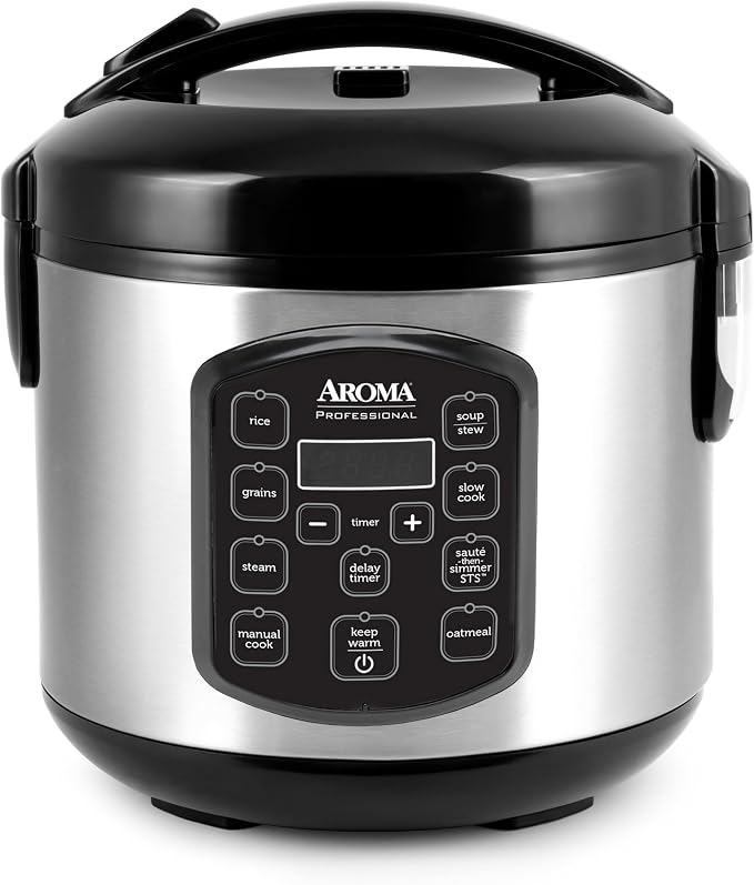 AROMA® Professional 8-Cup (Cooked) / 2Qt. Digital Rice & Grain Multicooker, ARC-984SBD