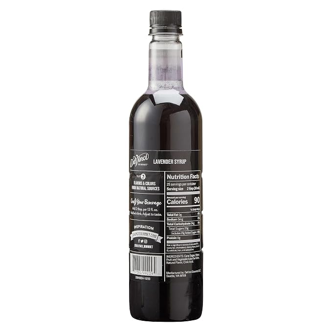 DaVinci Gourmet Lavender Syrup, Natural, 25.4 Fluid Ounces (Pack of 1)