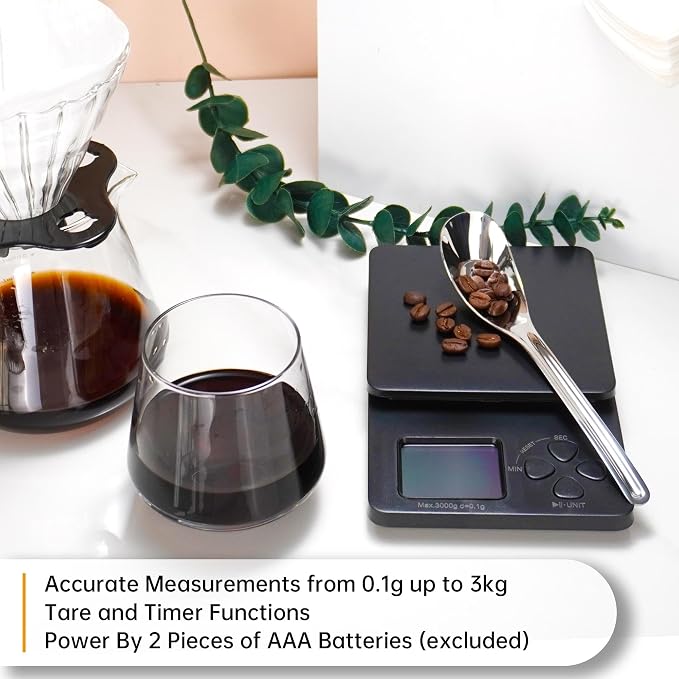 All in One Pour Over Coffee Set, Electric Coffee Grinder and Coffee Scale | Pour Over Coffee Maker Set with Coffee Carafe and V60 Filter, Camping Travel Coffee Maker Set, Ideal Birthday Gift Set