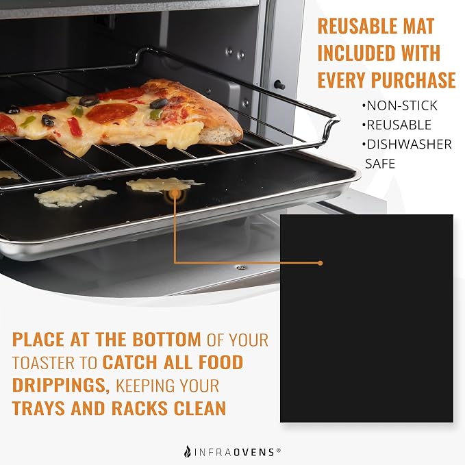 Reusable Liners for Toaster Oven Compatible with Double Oven with FlexDoor, Ninja Foodi XL Pro DT200, Prestige Smart, Double Stack Countertop Oven, Liners for Trays and Racks