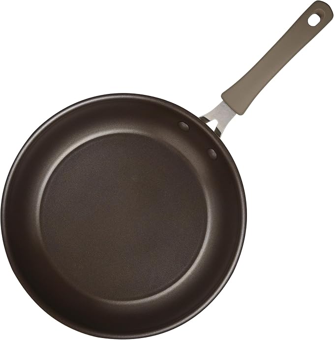 Rachael Ray Cook + Create Nonstick Frying Pans/Skillet Set, 9.5 Inch and 11.75 Inch - Almond