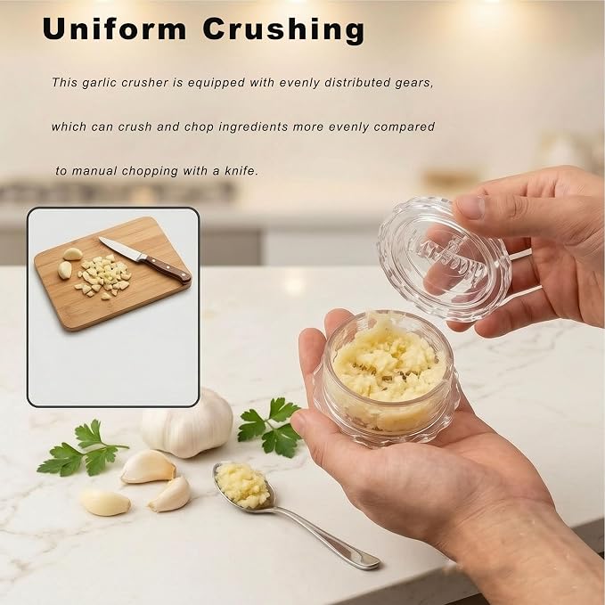 2 Pieces Manual Garlic Twist Press for Garlic, Chili, Onion | Manual Garlic Ginger Mincer Tool, Kitchen Gadget, Home Accessory