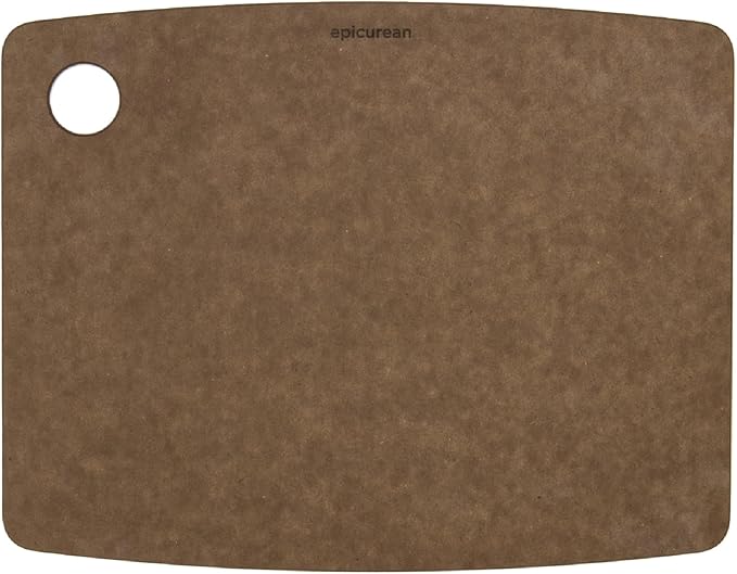 Epicurean Kitchen Series 14.5" × 11.25" Cutting Board, Non-Toxic, Dishwasher Safe, Made in the USA, Nutmeg