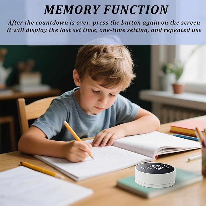 Digital Kitchen Timer - Magnetic 199-Minute Countdown Countup Timer with Large LED Display,Volume Adjustable, Visual timers for Cooking,Gym,Meeting,Classroom,Study,Work,Outdoor Activities