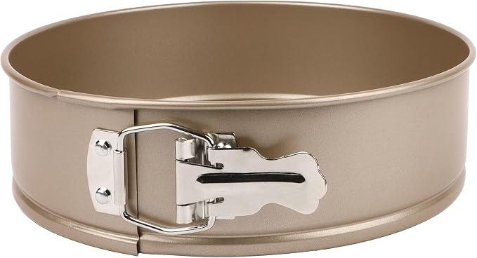 David Burke 9" Springform Pan – Carbon Steel Cheesecake Mold with Removable Bottom, Oven Safe, PFTE & PFOA Free – Bronze