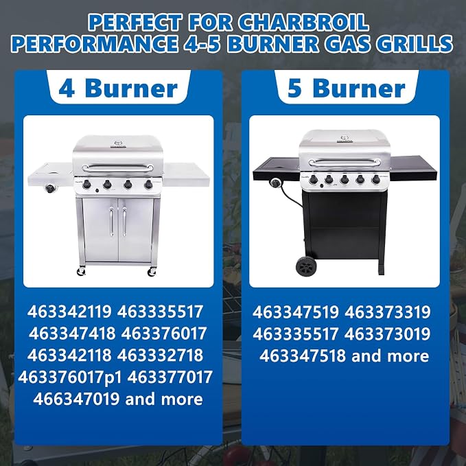 G470-0800-W1 Grease Tray for Charbroil Performance 4 5 Burners Grill | Drip Pan 463347519 463342119 463335517 Grease Drip Tray Grill Accessories. Leak-proof design, Easy slide-in Install