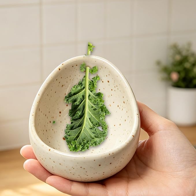 2026 Latest Herb Stripper Pottery Bowl Cutter Tool: Stripping Ceramic Fresh Herbs Kale Striper Cilantro Cutting Razor Gifts Herbalists Peeler Shredder Chopper Clay Copper Small Cup Grater (GREEN A)
