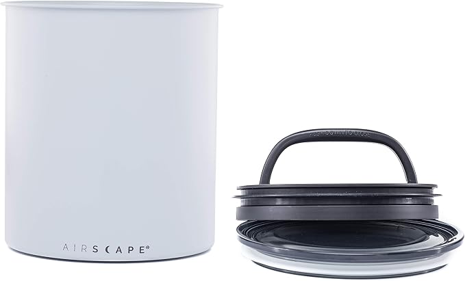 AirScape by Planetary Design | 2.2 lbs Coffee Storage | Matte Gray | Plunger Lid Removes Excess Oxygen - Don't Buy airtight, Buy AIR-Less - Holds 2.2 lbs Coffee Beans - (Matte Gray)
