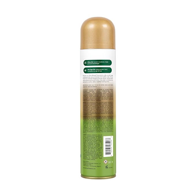 African Pride Olive Miracle Growth Sheen Hair Spray, 8 Oz | Olive & tea tree oil sheen spray adds moisture and shine; supports healthy-looking hair