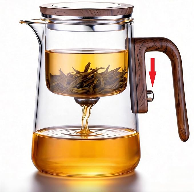 Enchanted Tea Pot, Magic Tea Pot for Loose Leaf Tea Steeper, Heat Resistant Borosilicate Glass Teapot with Tea Infuser, Ideal Gift for Tea Lovers - 27 oz (800 ml)