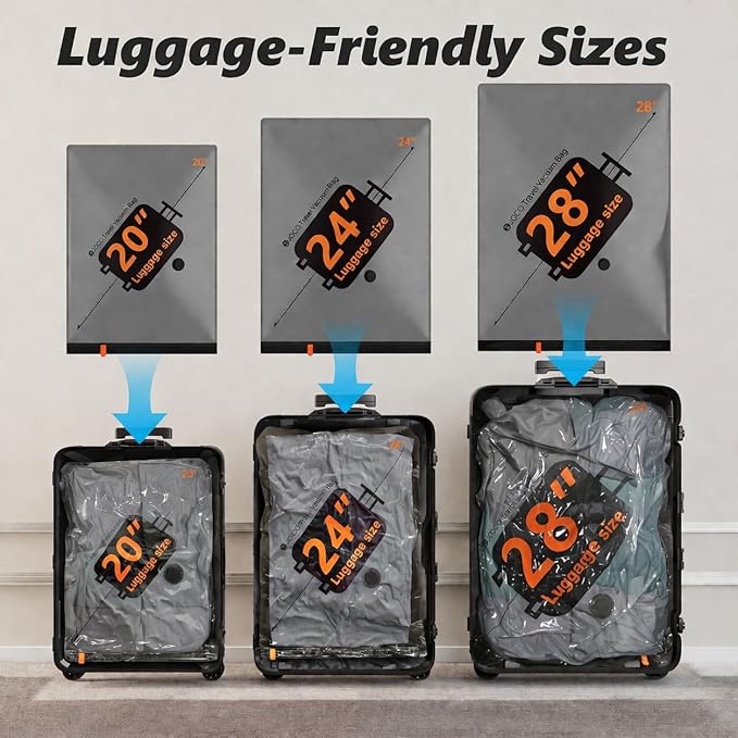 Travel Vacuum Bags with Cordless Electric Pump, 12 Combo Compression Packing Cubes for Clothing Clothes, Luggage Suitcase Organizer, Space Saver Vacation Cruise Travel Essentials