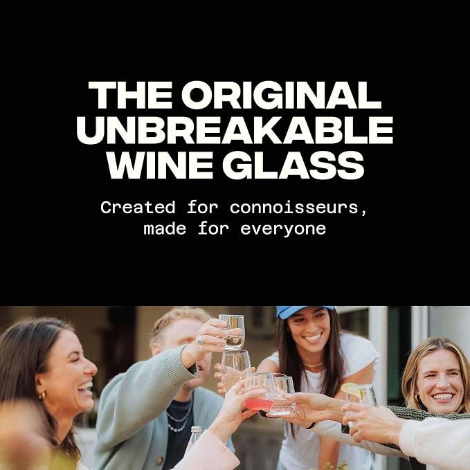 GOVINO Unbreakable Plastic Wine Glasses - Stemless Shatterproof Tritan Glassware, Fancy Cups That Look Like Glass, 12oz, Set of 2