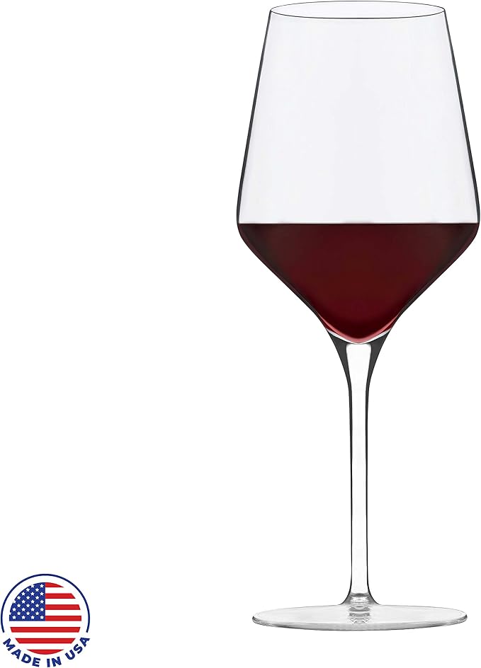 Libbey Signature All Purpose Wine Glasses, Stemmed, Modern White and Red Wine Glass Set of 4, Elegant Glassware Sets for Weddings, Birthdays