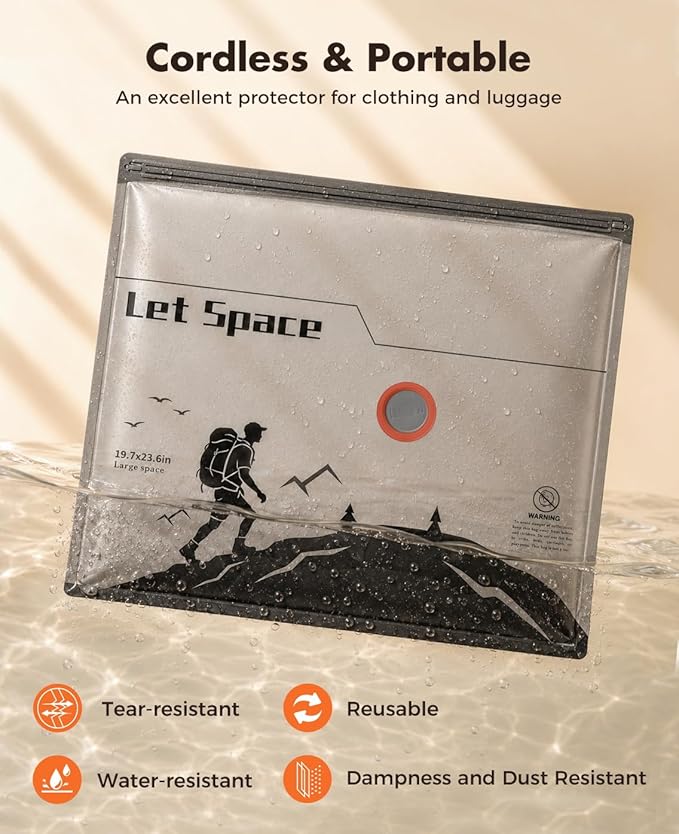 Vacuum Storage Bags with Electric Pump,Covers -60kPa Vacuum Seal Bags for Clothing Devices, Travel Bags with Portable Cordless Pump Included, Compatible with Bags 15 Combo Set