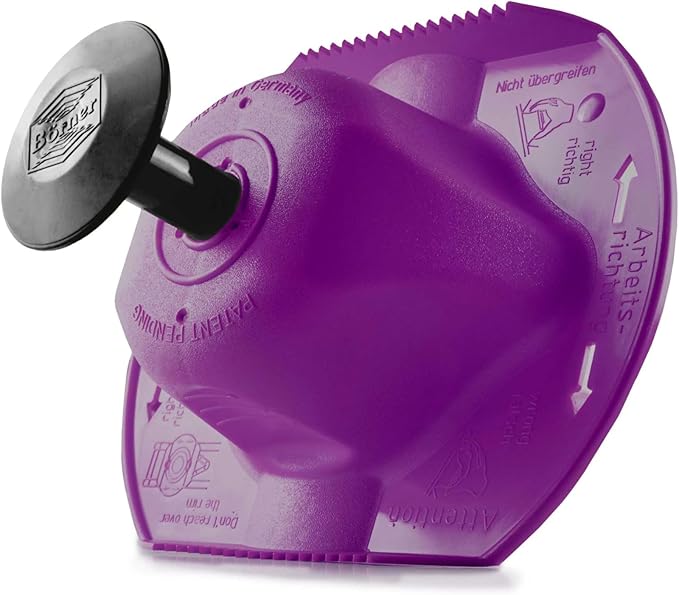 Borner by Reston Lloyd Food Safety Holder for Mandoline Slicers, Cutters & Graters, Protective Finger Guard for Safe Slicing & Grating, Made in Germany, Purple