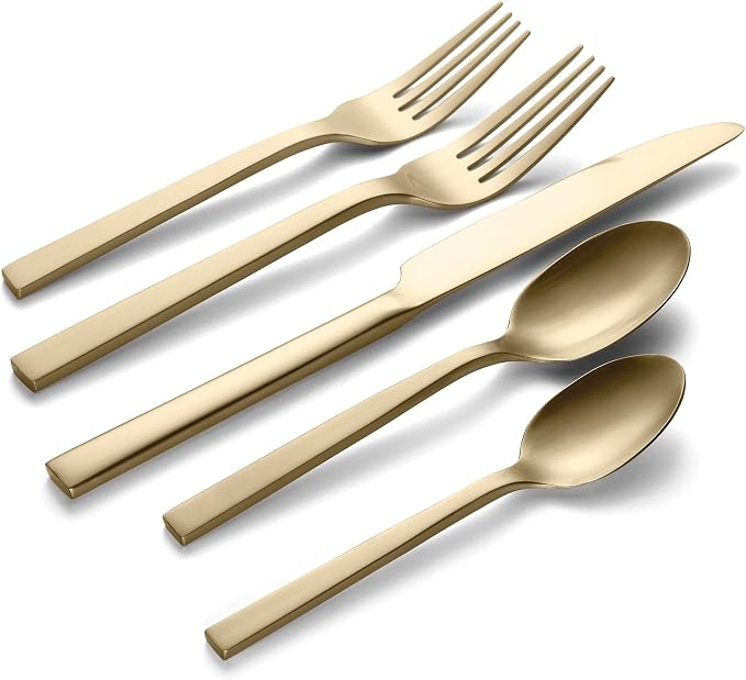 Oneida Chef's Table Champagne 20-Piece Silverware Set for 4, Flatware