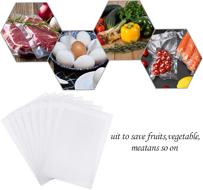 Outus 4 x 6 Inch Vacuum Heat-Seal Bags Pre-Cut Vacuum Sealer Bags for Food Preservation (120 Pieces)