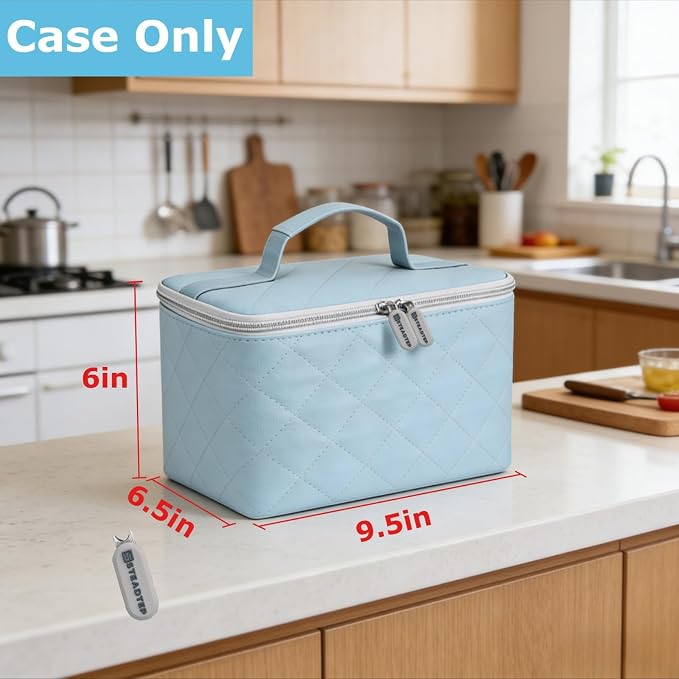 Hand Mixer Storage Case for KitchenAid 5, 6, 7 and 9 Speed Mixers | Portable Design With Carry Handle For Home Bakers, Kitchen Storage, Baking Classes And Travel, Blue - Case Only