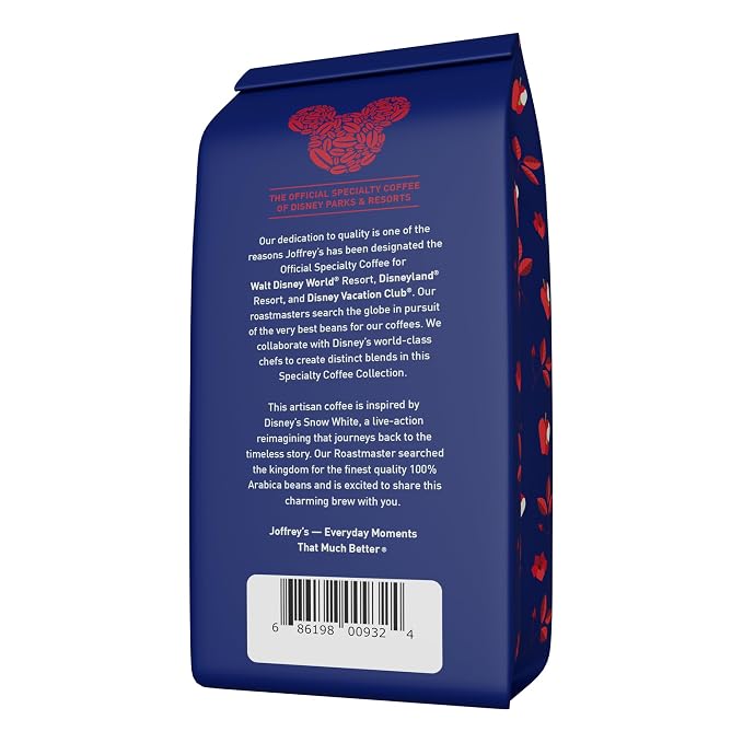 Joffrey’s Coffee - Disney Snow White Just One Bite Brew, Disney Specialty Coffee Collection, Arabica Ground Coffee, Medium Roast (Ground, 11oz)