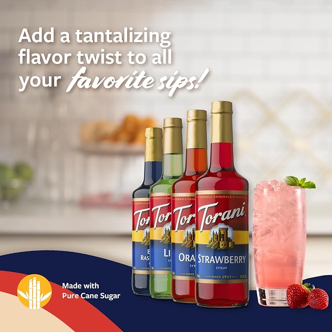 Torani Syrup Variety Pack, Soda Flavors, 25.4 Ounces (Set of 4)