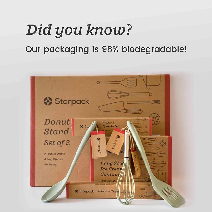 Starpack Get a Grip Silicone Kitchen Tongs (2-Pack, 9" + 12") - LFGB Non Toxic, 600°F Heat Resistant, BPA-Free - Heavy-Duty Stainless Steel, Locking - Dishwasher Safe for Nonstick Cookware