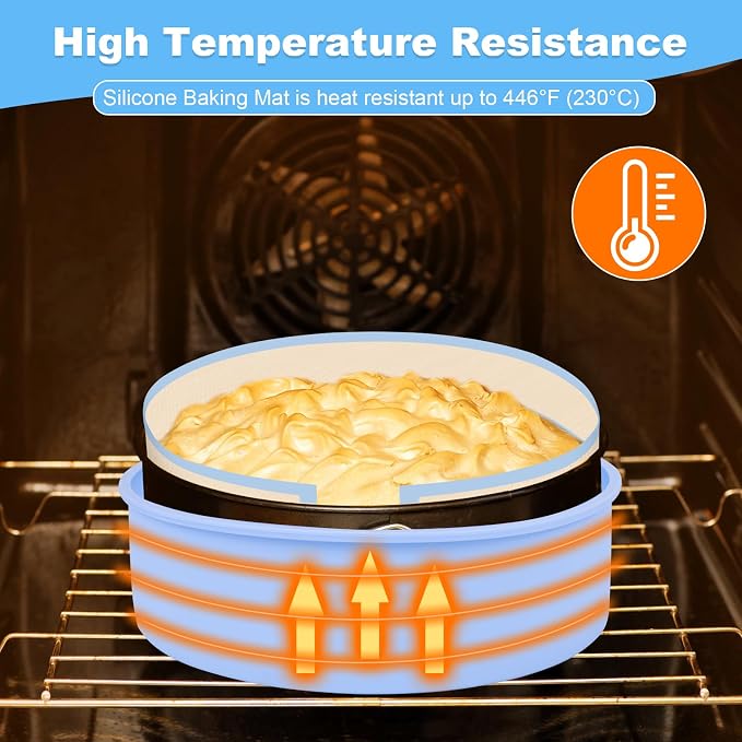 LynxLink Silicone Springform Pan Protector with Baking Mat Set for 9 inch Cheesecake Pan,Baking Pan,Cake pan - Cheesecake Water Bath Protector and Prevent Cake from Sticking to Bottom and Side