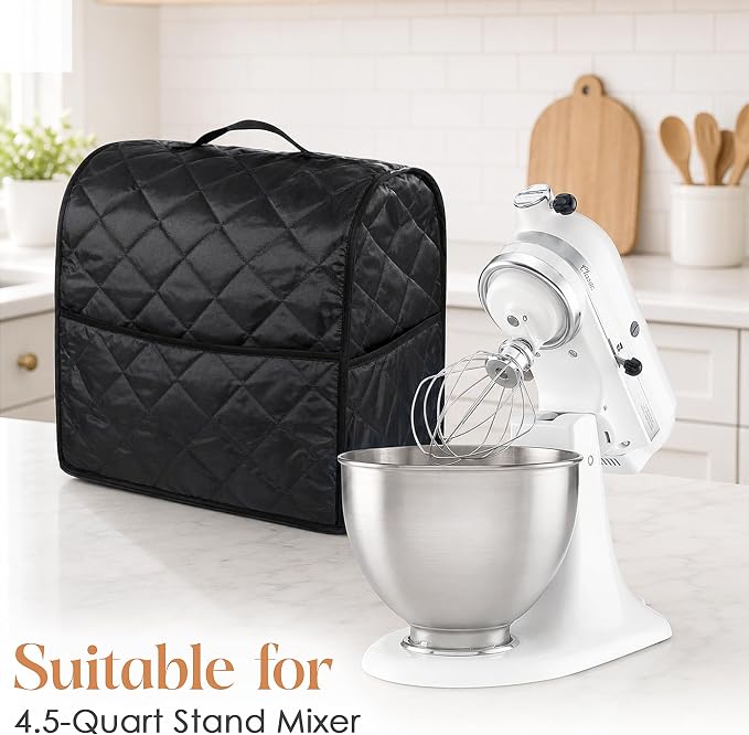 Stand Mixer Cover 4.5 quart Bread Maker Protective Cover with Pockets for Kitchen Appliance Not Easy to Fade, Not Easy To Pilling Washable & Durable