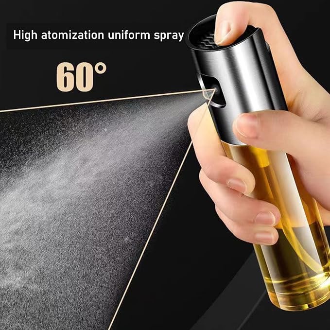 Oil Sprayer for Cooking, Olive Oil Sprayer Mister with Scale, 100ml Olive Oil Spray Bottle, Air Fryer Vegetable Vinegar Oil Portable Mini Kitchen Gadgets for Baking, Salad, Grilling, BBQ, Roasting