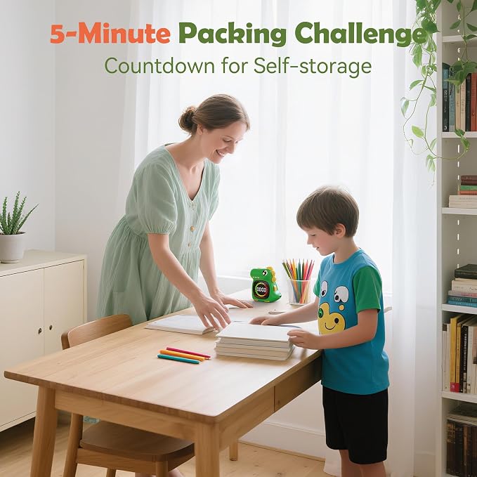 Visual Timer for Kids 99 Minute Digital Potty Training Timer for Homeschool | Dual sound; Dinosaur Look; Long Battery Life