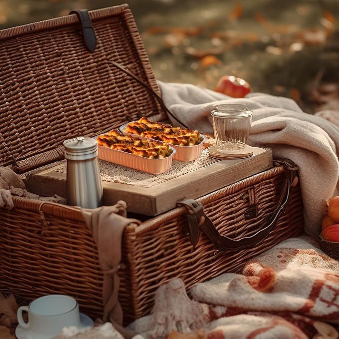 LNYZQUS Mini Loaf Pans with Lids, 6.8oz Cake Tins for Small Bake | 25 Pack, Rectangle, Champagne, Disposable Aluminum Foil Baking Cups, Individual Dessert Containers for Party Treats