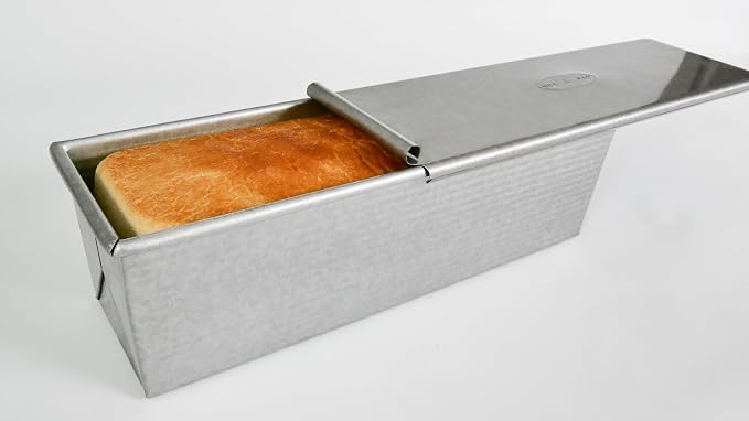 USA Pan Pullman Loaf Pan with Cover, Large w Set of 2, 13 x 4 (Pack of 3)
