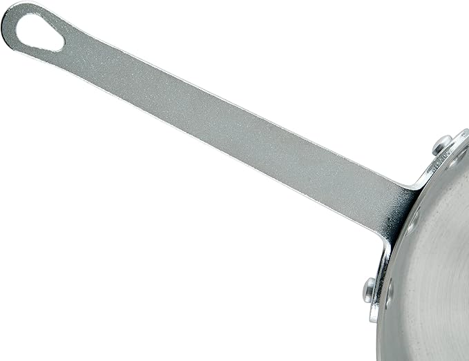Winco 4 1/4 qt Heavy-Duty Tapered Aluminum Sauce Pan, 4.25 qt | Tapered sides, Heavy-duty, Riveted handle, Hanging hole, Great for Cooking and Food Preparation