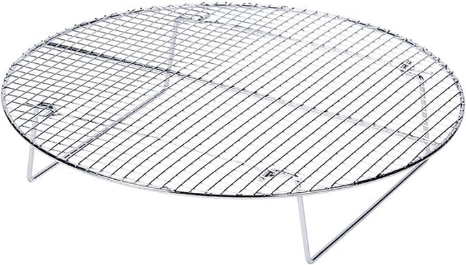 TrueCraftware- 17-3/4” Round Steamer Rack/Cooling Rack Nickel Plated- Steamer Insert for Veggie Fish Seafood Cooking for Cooling Steaming Baking Cooking Lifting Food in Pots Cake Pan Pressure Cooker