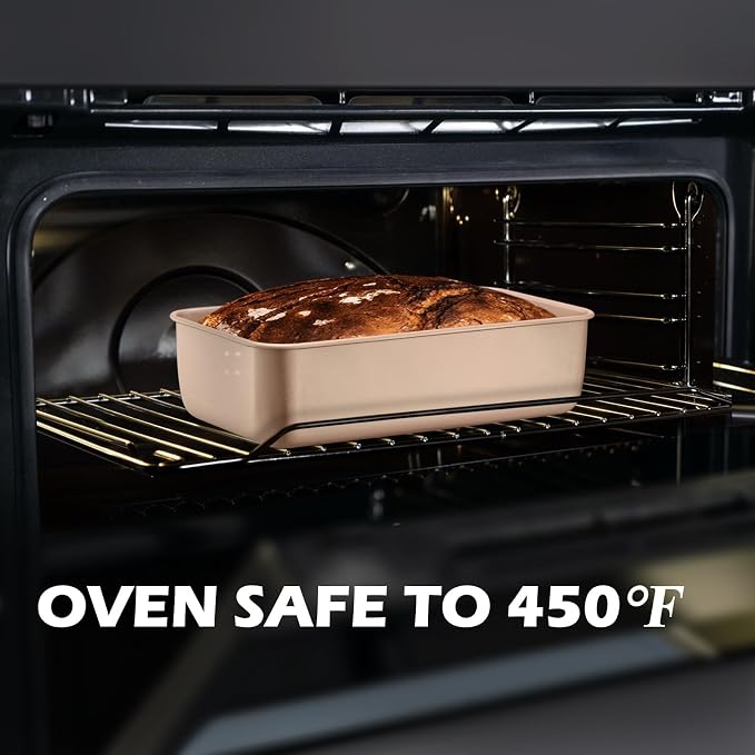 Leonyo 6 Pack Non-Stick 9x5IN Stainless Steel Bread Loaf Pan, Rose Gold | Metal Sandwich Bread Loaf Pans, Bread Pan Tins for Homemade Meatloaf Cakes Brownies Lasagnas, Dishwasher Oven Safe