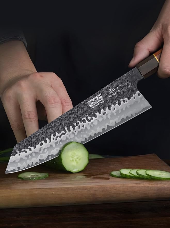 HOSHANHO 9 Inch Kiritsuke Chef Knife, Japanese Hand Forged Kitchen Knife | 9 Layers 10Cr15MoV High Carbon Steel Chef's Knives, Professional Cooking Knife with Ergonomic Rosewood Handle