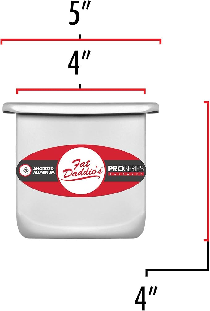 Fat Daddio's Anodized Aluminum Square Cake Pan, 4 x 4 Inch