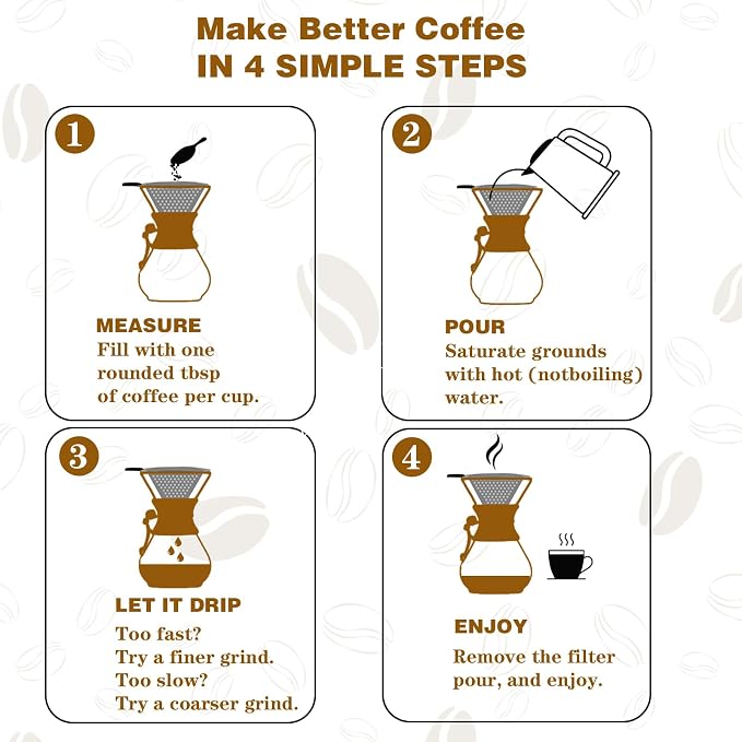 Pour Over Coffee Maker with Reusable Stainless Steel Drip Filter, Lead-Free Borosilicate Glass Coffee Carafe with Modern Wooden Collar for 1-6Cup, Circular Clear (800ml/27oz)