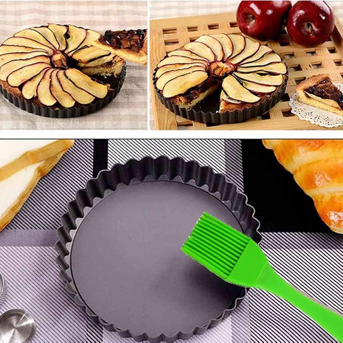 DATANYA Mini Tart Pans 5 Inch w/Removable Bottom 6Pack Quiche Pans | Round Nonstick Heavy Duty Fluted Side Fruit Pie Tart Molds for Tartlets, Mousse Cakes, Dessert Pastry Baking