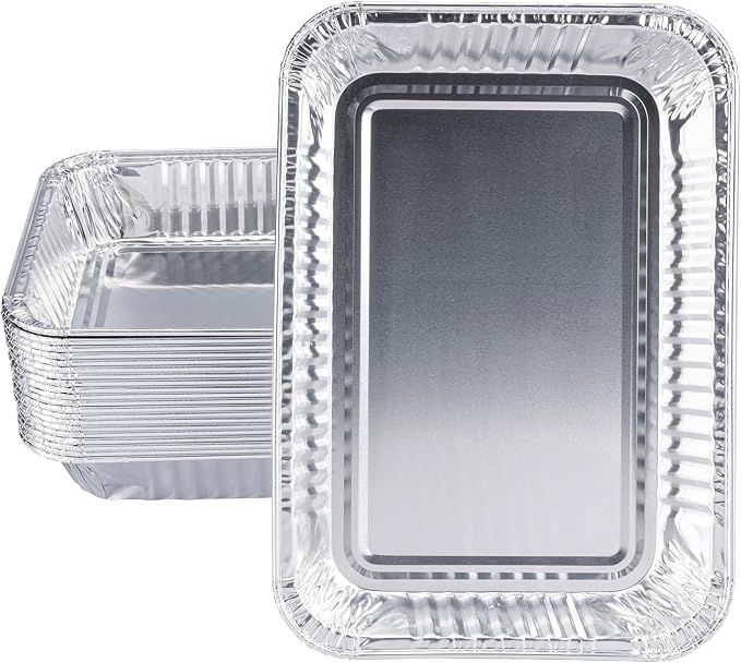 Grill Drip Pans for Weber 6415, Grease Tray Liners, 60 Pack | Disposable aluminum foil liners, 8.5 x 6 x 1.34 in; fits select Weber Q, Spirit, Genesis, Genesis II and Traveler grills.