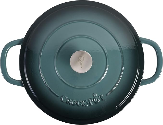 Crock-Pot Crock Pot Artisan Enameled Cast Iron Braiser W/Lid, 5 Quart, Slate Gray (Pack of 2)