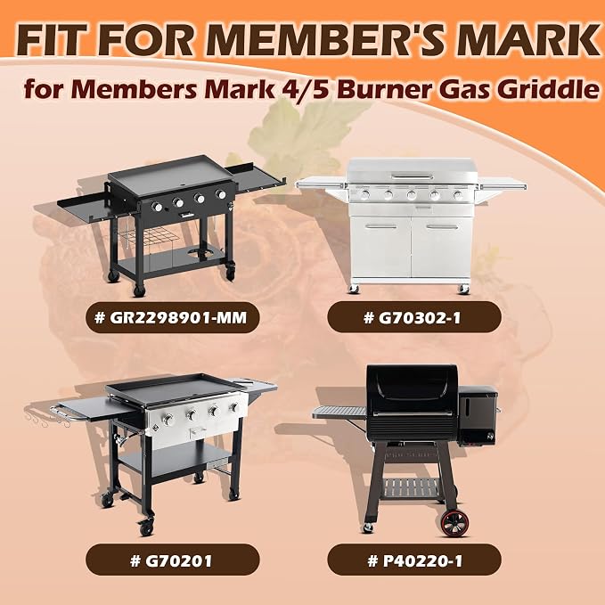 Grease Tray Liner for Members Mark 4-Burner & Pro-Series 5-Burner Flat Top Gas Griddle Drip Pan Accessories, Disposable Grease Container for SAMS Club 36" Griddle Aluminum Foil Liner, 20 Pack