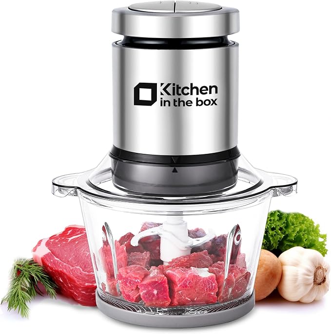 Kitchen in the box 3cups Mini Food Processors,Small Meat Grinder & Food Chopper Electric