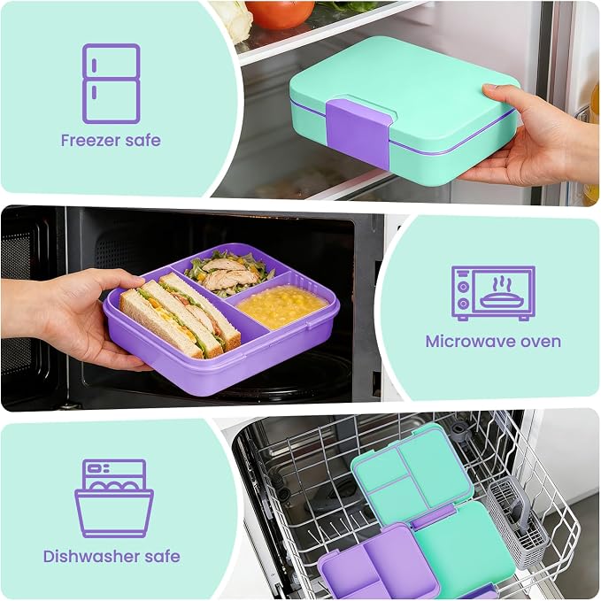 HWONMTE Bento Lunch Box Set for Kids with Soup Thermo Food Container Adults | Bento Lunch Box Set for Kids with 9.5oz Soup Thermo Leak-Proof Food Container with Insulated Lunch Bag Hot Food Jar Girl