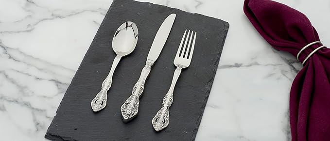 Oneida Michelangelo 5-Piece 18/10 Silverware Set for 1, Flatware | silver, dishwasher safe | includes knives, forks, and spoons | heavy duty, cutlery set, utensil set, wedding silverware