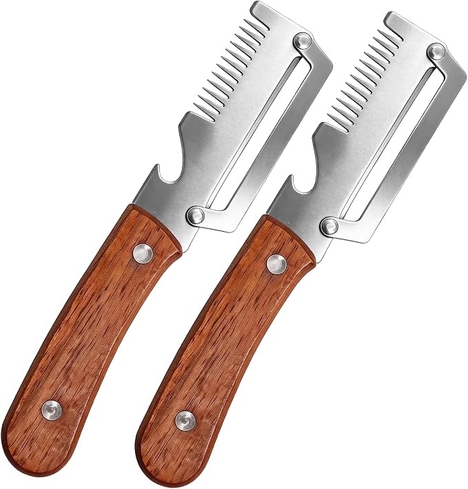 2026 Upgrade Multifunctional Stainless Steel Peeler,2Pcs Wooden handle fruit and Vegetable Peeler, Kitchen Gadgets Tool for Fruit Pumpkin Peeling Potato Carrot Veggie Peeler