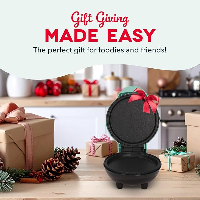 Dash Mini Maker Griddle, 4 Inch Nonstick Cooking Surface, Black | Compact Electric Mini Pancake Maker, Quick Heating, Single Serve Eggs, Hash Browns & Breakfast Sandwiches
