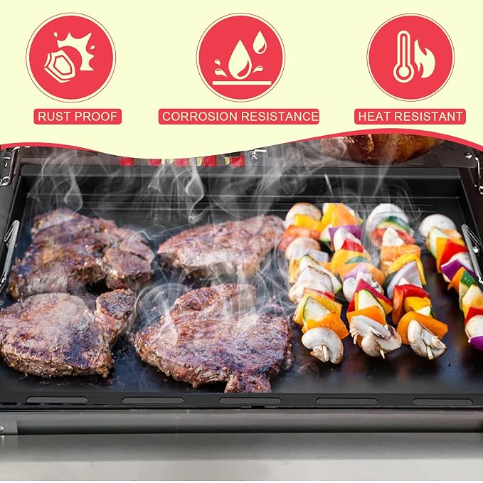 6787 Spirit 300 Full Size Griddle Insert for Weber Spirit I & II 300 Series | Fits Spirit E/S/SP 310 320 330, Spirit II E/S 310 320, 3/4 Burner Grills Flat Top Griddle, replaces 7638 7639, Carbon Steel