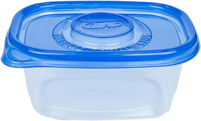 Glad GladWare Medium Rectangle Food Storage Containers, 24 Oz, 5 Count | Airtight, leak-resistant containers for soups, salads, and meal prep; microwave, dishwasher, and freezer safe