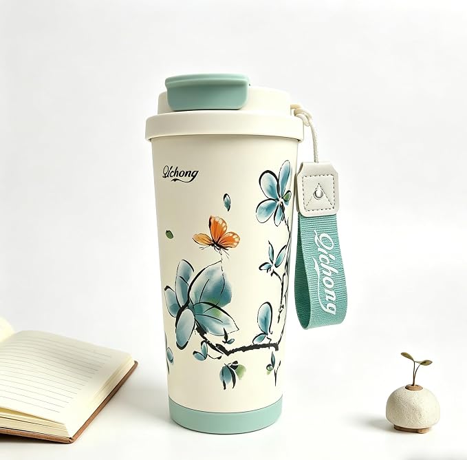 Stainless steel insulated Tumbler small and Portable leak-proof coffee mug 18oz sports water Bottle suitable for car cup holder BPA-free insulated water bottle for sports，school，travel，Blue