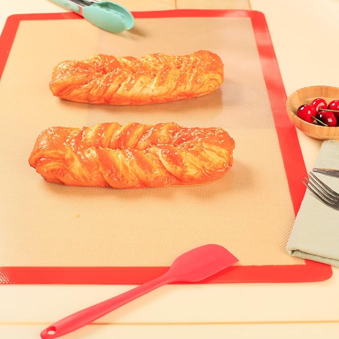 AMYONE Silicone Baking Mat for Full Size Sheet Pan, Platinum, 18x26" Large | Food Grade Silicone for Cookies/Pastries/Chicken/Vegetables; Fits Standard Full Baking Pans; Nonstick, Easy Clean, Reusable